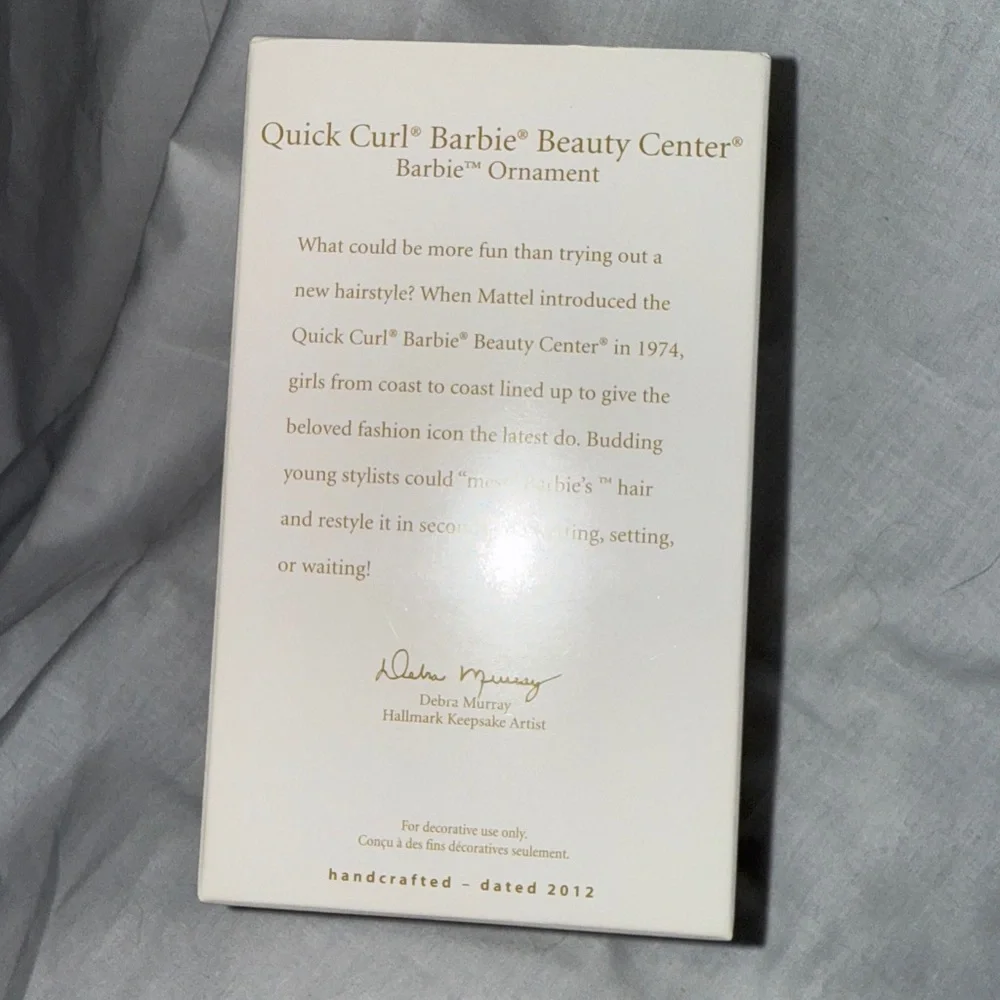 Hallmark Keepsake Barbie Ornament Quick Curl Barbie Beauty Center
